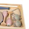 Wooden Percussion Instruments Toy with Wood Tray Rhythm Early Learning Kids Musical Toys Set for
