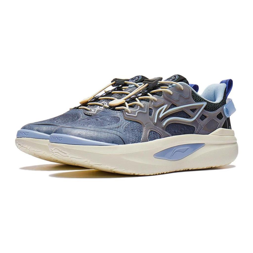 Li Ning Jugend Kinder Sport Lifestyle Serie Beidou Bequeme Stoßdämpfung Rebound Freizeitschuhe Kinder Freizeitschuhe Schattengrau YKCT148-1