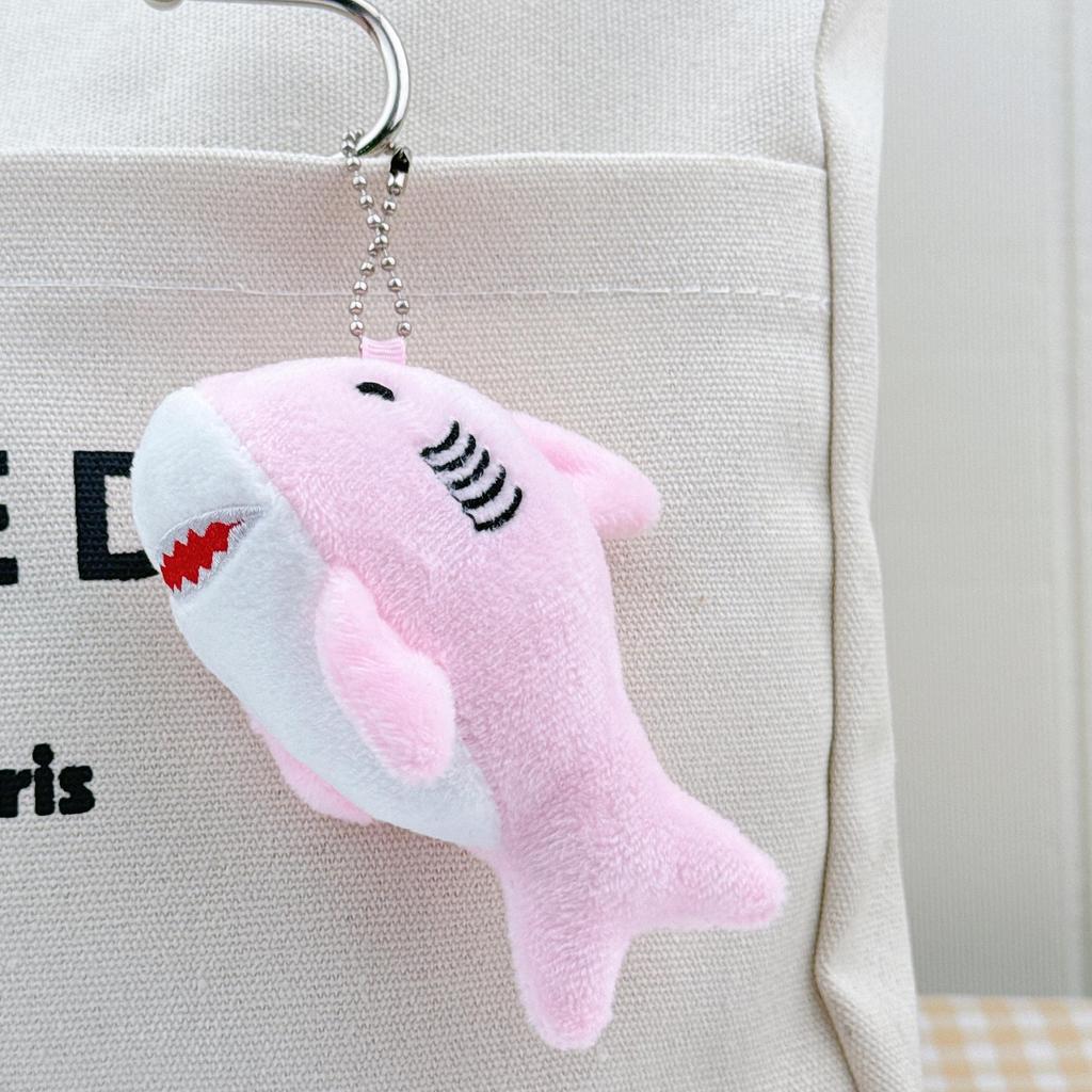 Cross-Border Plush Shark Keychain Pendant - Cute Wedding Toss Doll Bag Charm