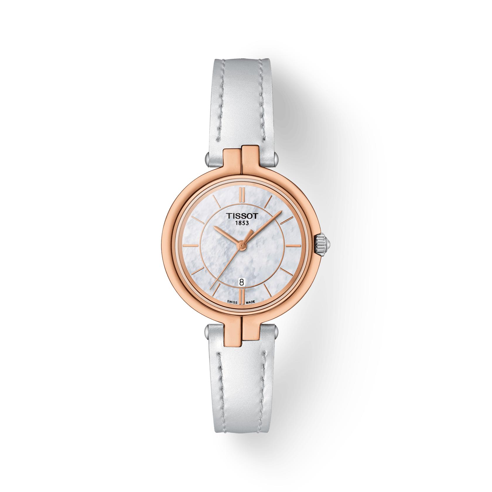 Tissot Leather Strap white mother of pearl Dial Men s Fashion Watch T094.210.26.111.01 белый