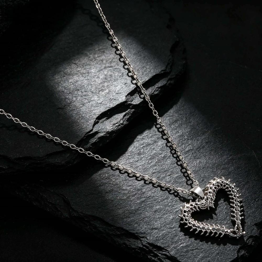 Stainless Steel Centipede Cartilage Jewelry Retro Style Does Not Fade Gothic Punk Stud Earrings Necklace Unique Design