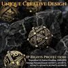 Set di Dadi Metallici per DND, Design Unico a Sfera Rotonda Vuota per un Migliore Rotolamento, Bellissimo Set di Dadi Metallici Drago per D&D, Giochi di Ruolo