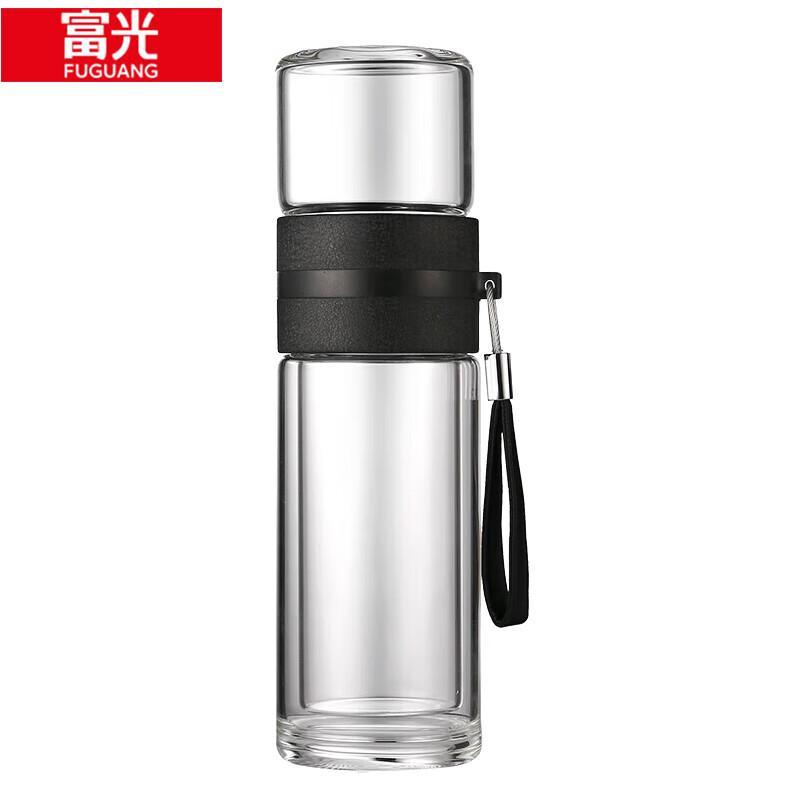 Fuguang Shixi Portable Double-Layer Glass Tea Infuser Bottle