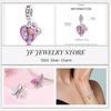 copper Charm Compatible With Bracelets Do It Yourself Jewellery Making Pink Zircon Authentic Red Blue Charm Bead Charms Ideal For Women Wedding Birthd