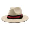 Ji Nan Ladies Black Wool Jazz Hat Big Eaves Hat Flat Edge Top Hat Czy-054