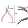 Cute Pink Color Handle Anti-slip Splicing and Fixing Jewelry Pliers Tools & Equipment Kit for DIY Jewelery Making Needlework