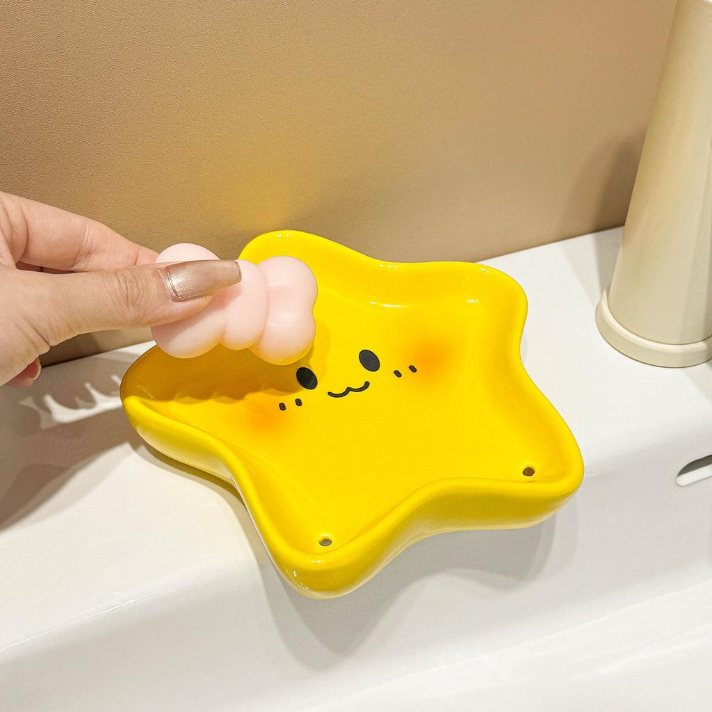 280ml Star Lotion Bottle Household Bathroom Shampoo and Shower Gel Press-type Dispensing Bottle Ceramic Bottle Soap Dispenser