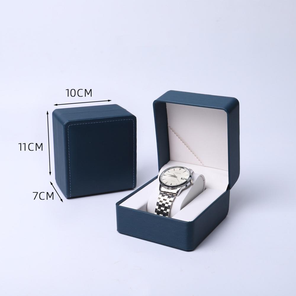 Fashion Watch Box for Women Men Single Wristwatch Gift Box PU Leather Watch Display Holder Case Jewelry Accessories