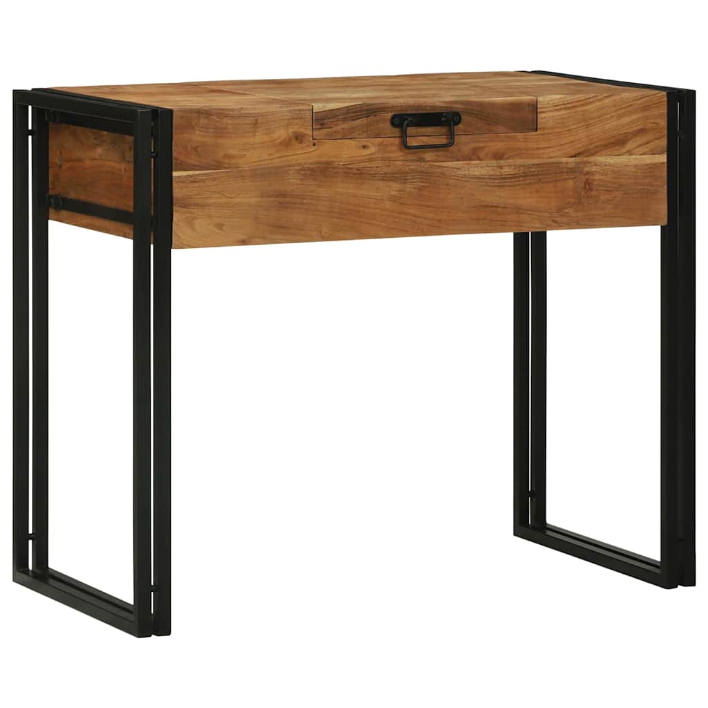 Bedroom Dressing Table with Storage Brown Solid Acacia Wood