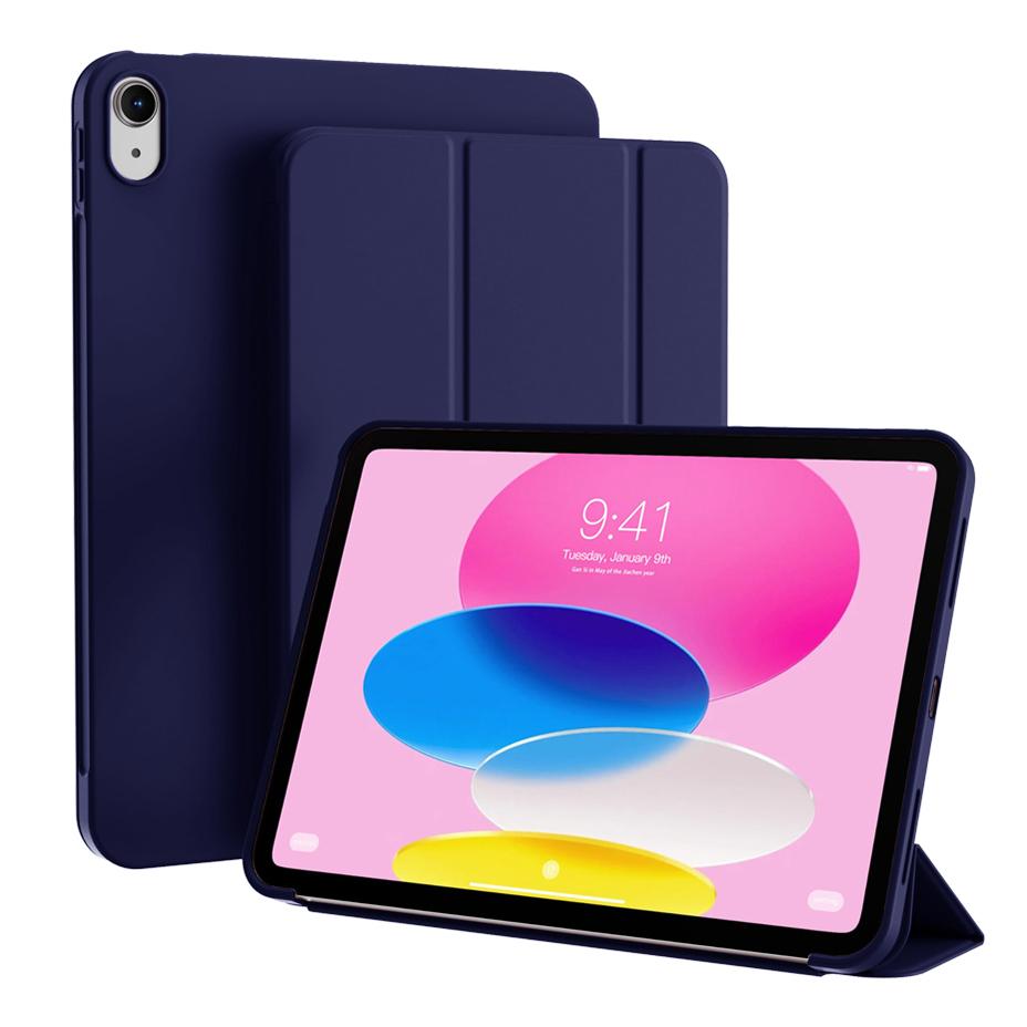 For iPad (A16) 11th 10th Generation Case 10.9 / 11 , Magnetic Flip Smart Cover Slim Trifold Auto Wake/Sleep Case