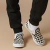 Vans CLASSIC SLIP on Canvas Breathable Low top Kids' Skateboarding Shoes Black White Checkerboard VN000ZBUEO1