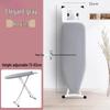 Large Folding Vertical Ironing Board with Widened Pad and Clothes Rack