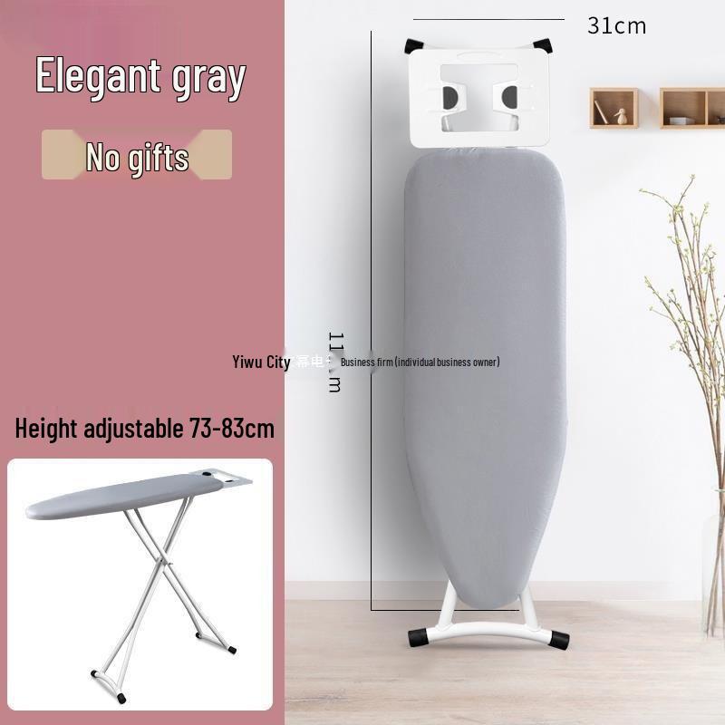 Large Folding Vertical Ironing Board with Widened Pad and Clothes Rack