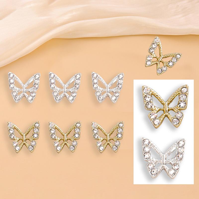 10Pcs Luxry Alloy Garland Bowknot Pearl Nail Art Charm 3D Zircon Wreath Crystal Nail Jewelry Luxury Nail Art Decoration