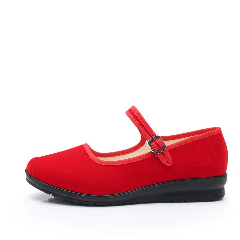 Lightweight hotel work women s shoes casual shoes square dancing shoes daily shoes flat shoes 34 красный 1736₽