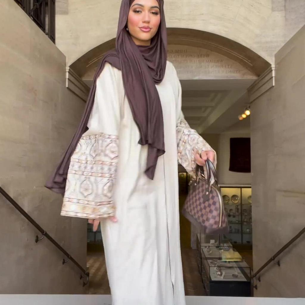 Herbst 2023 Langer Retro-Rock im Bohemian-Stil mit Puffärmeln für Damen