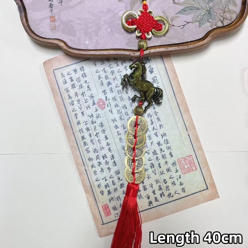 2026 Year Of The Horse Wall Hanging Car Rearview Mirror Pendant Ornament New Year Mascot Pony Lucky Decoration Housewarming Gift