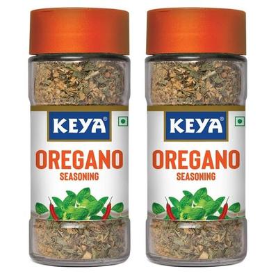 Keya Oregano-Gewürz | Glasflasche | Hochwertige Kräuter und Gewürze | 50 g, Packung mit 2