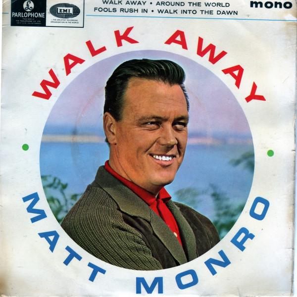 

7inch Record MATT MONRO - Walk Away GEP8926 Parlophone 1964 UK Pop Used