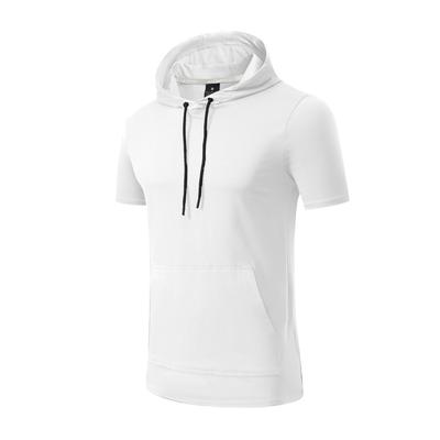 Sommer Kapuzen-Sweatwear Herren Kurzarm Lockeres T-Shirt Leicht Atmungsaktiv Kragen