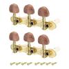 PATIKIL Classical Guitar String Tuners, Key Machine Heads, Tuning Pegs, 3 Left, 3 Right, Brown Buttons, 1 Set