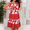 Floral Knit Sleeveless Midi Dress With Relaxed Fit For Summer Casual Wear