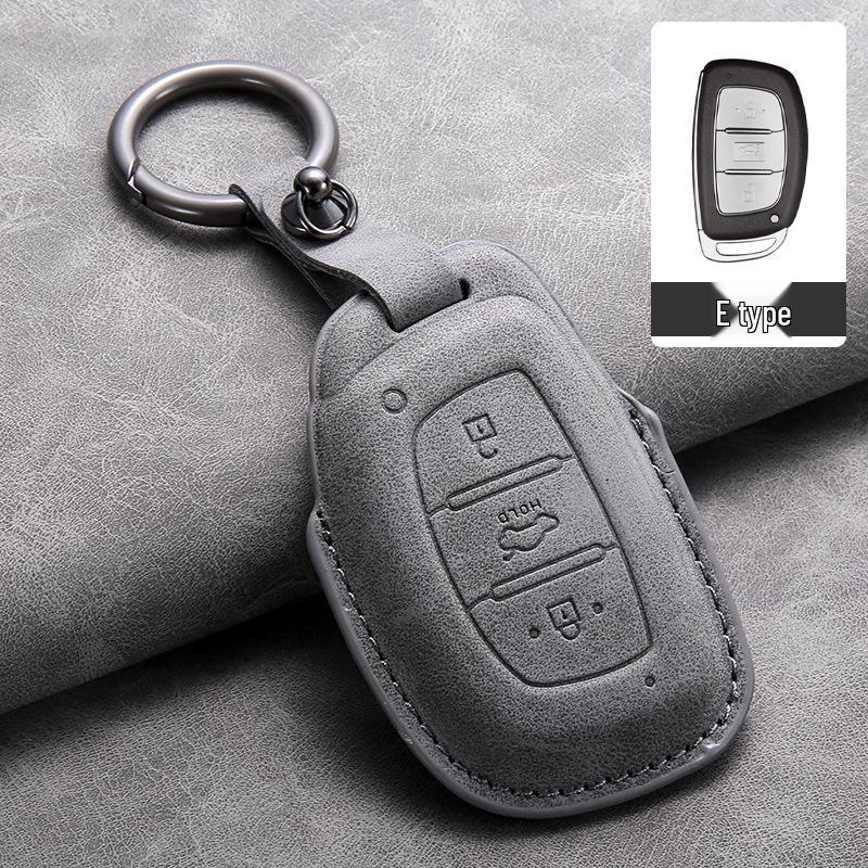 Nyckelfodral i läder för Hyundai: Kompatibel med IX35, Elantra, Mistra, Veloster, IX25, Verna