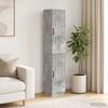 Cabinet Set 2 pcs Concrete Grey Wood Based Material