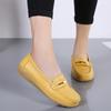 2026 New Genuine Leather Shoes Woman Slip On Women Flats Moccasins Women's Loafers Spring Autumn Mother Shoe Big Size 35-44