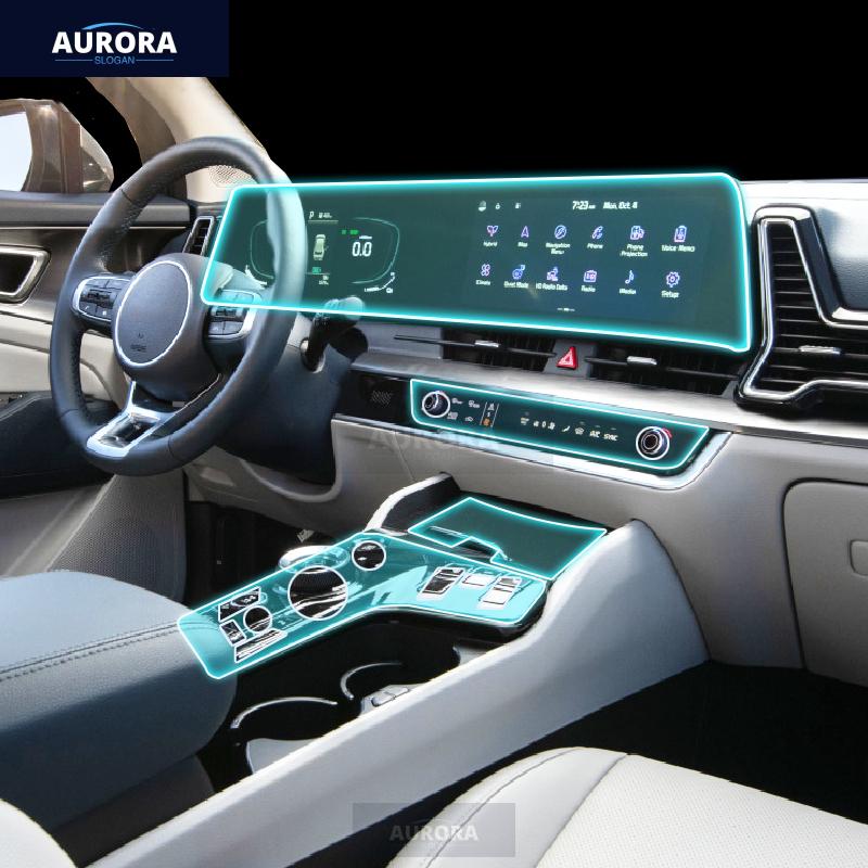 For Kia Sportage NQ5 - Car Interior Navigation Center Console Gear TPU Protective Film Anti-scratch Accessories Refit