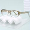 1/6pcs INS Cat Eye Glasses Frame Women Men Oversized Anti Blue Light Flat Mirror Unisex Eyewear Fashion