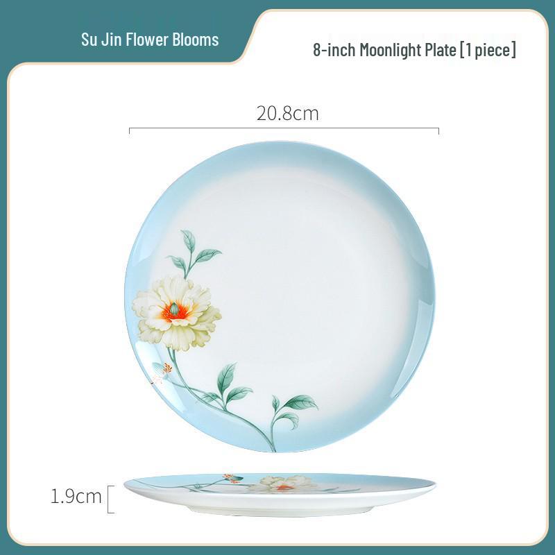 Tangshan Bone China New Chinese Style Tableware Set: Bowls and Plates Collection