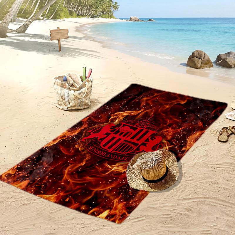 Asciugamano da Spiaggia con Stampa del Sunderland Football, Asciugamano Grande Morbido ad Asciugatura Rapida per Spiaggia Campeggio Nuoto
