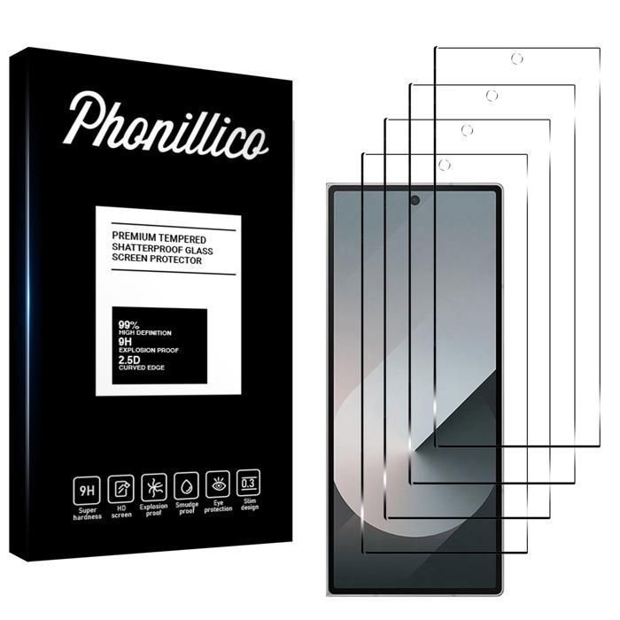 Tempered Glass for Samsung Galaxy Z FOLD 6 [4 Pack] Phonillico® Screen Protector Glass Film