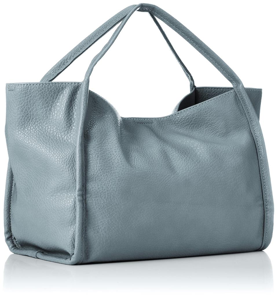 Cuco Women's Faux Leather Square Tote Bag (A4 Size), 2253111002, Sax (376)