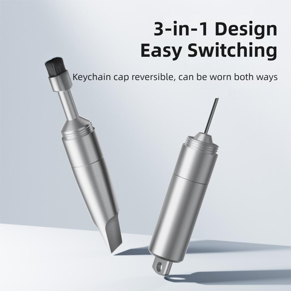 3 In 1 SIM Card Ejector Pin Keychain Portable Package Opener Multi-functional Universal Box Parcel Opener Mobile Phone Headphone