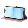 SY-003 For iPhone 15 Pro Max Case PU Leather Stand View Phone Wallet Cover with Hand Strap