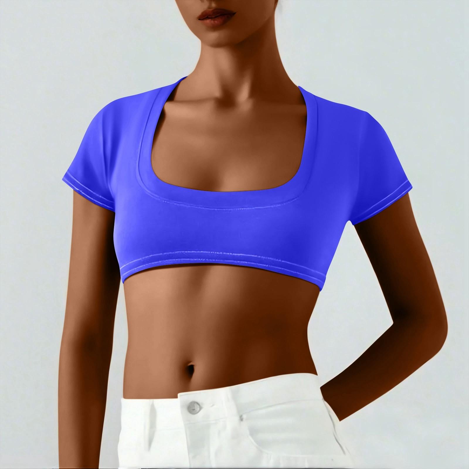 

Женская двухцветная короткая футболка с принтом на груди Милая повседневная сексуальная укороченная футболка с коротким рукавом M