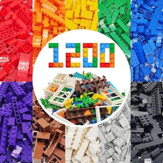 WYSWYG 1200 pieces mainstream brand blocks fully compatible classic building toy basic 10 colors 14 shapes suitable ages 6 up
