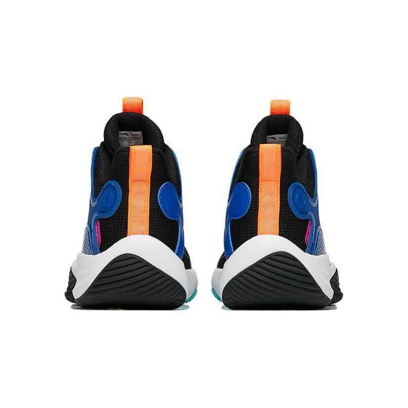 Anta Anti-Slip Durable Basketball Shoes Kids Sneakers Black Blue A312231112-1
