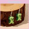 Dinosaur Animal Shape Earrings With Handcrafted Art For Women Jewelry Casual