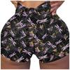 Sexy Women Yoga Shorts Butterfly Print Sport Workout Clubwear Homewear