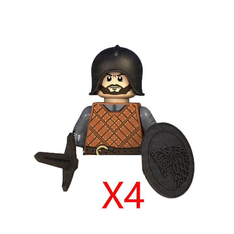 Military Building Blocks Solider Figures Gifts Toys Movie Science Fiction Series Medieval Knight Legion Weapons Shield Flag MOC