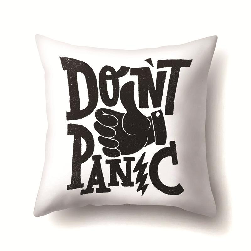 Nordic Style Ins Illustration Graffiti Polyester Pillowcase Car Decoration Home Printed Waist Rest Pillowcase