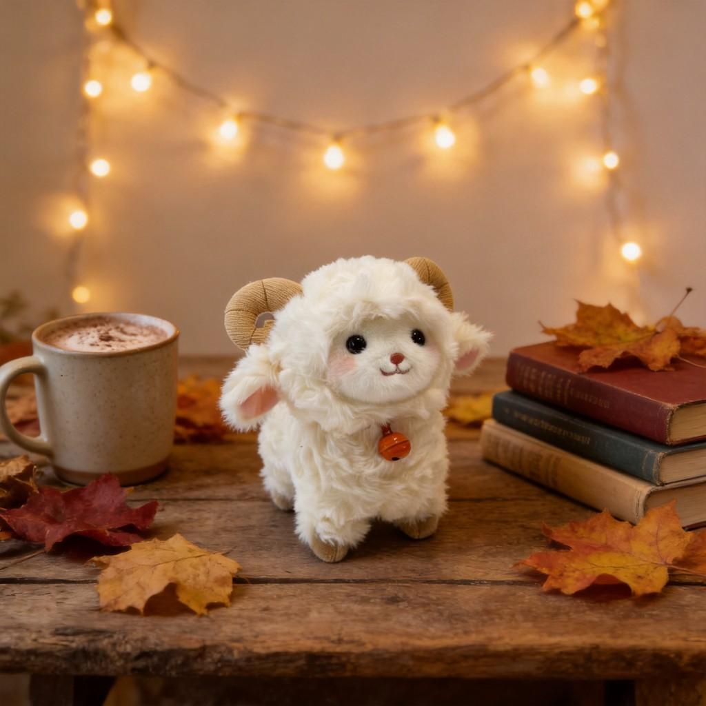 Pecora Giocattolo di Peluche 23cm Morbido Cotone PP Regalo per Bambini e Bambine