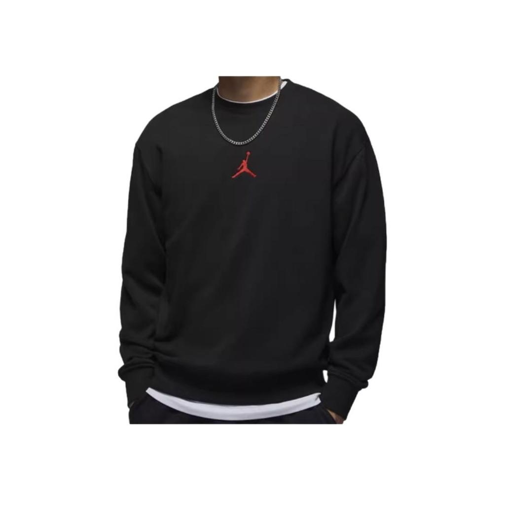 Jordan Crew Neck Pullover Comfortable Long Sleeve Sweatshirt Men Sweatshirt Black HV1750010