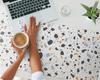 Abstract Terrazzo Pattern Protective Desk Mat 100X50 Cm