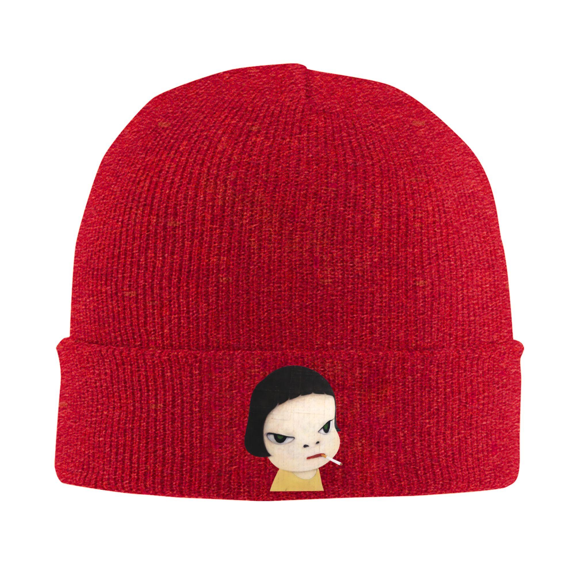 

Yoshitomo Nara Beanie Hats Bonnet Hats Adult Unisex Funny Gym Knit Hat Spring Custom Thermal Elastic Caps One Size