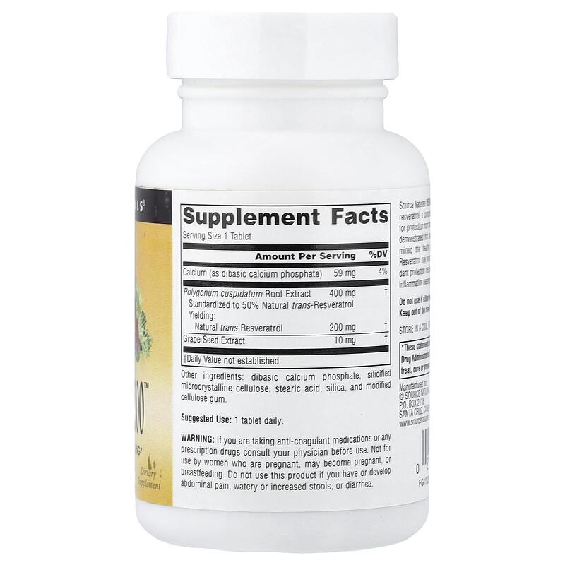 Resveratrol 200™, 60 Tablets