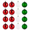 16x Julgranskulor Julkulor Slagtåliga Färgade Set med Julgranskulor